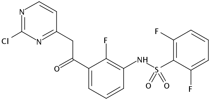 N-{3-[(2-chloro-4-pyrimidinyl)acetyl]-2-fluorophenyl}-2,6-difluorobenzenesulfonamide