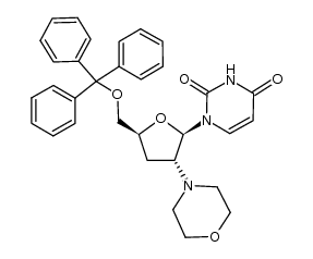 1-((2R,3R,5S)-3-morpholino-5-((trityloxy)methyl)tetrahydrofuran-2-yl)pyrimidine-2,4(1H,3H)-dione