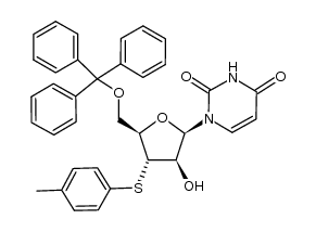 1-(5'-O-trityl-3'-deoxy-3'-(4-toluene)thio-β-D-arabinofuranosyl)uracil