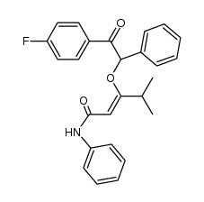 3-[2-(4-fluorophenyl)-2-oxo-1-phenyl-ethoxy]-4-methyl-pent-2-enoic acid phenylamide