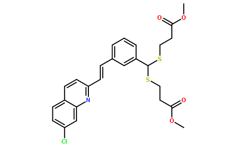 3,3'-[[[3-[(1E)-2-(7-氯-2-喹啉基)乙烯基]苯基]亚甲基]二(硫代)]二-丙酸1,1'-二甲酯