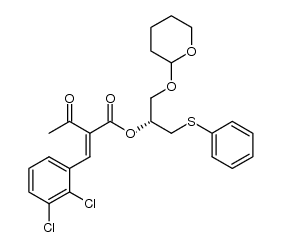 (2R)-1-(phenylthio)-3-(tetrahydro-2H-pyran-2-yloxy)propan-2-yl 2-(2,3-dichlorobenzylidene)-3-oxobutanoate