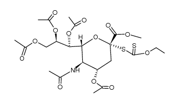O-ethyl S-[methyl (5-acetamido-4,7,8,9-tetra-O-acetyl-3,5-dideoxy-D-glycero-α-D-galacto-non-2-ulopyranosyl)onate] dithiocarbonate
