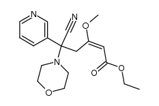 ethyl (E)-δ-cyano-δ-(3'-pyridyl)-β-methoxy-δ-(4-morpholino)pent-2-enoate