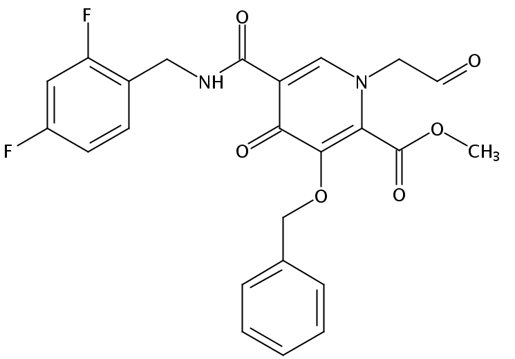 5-[[[(2,4-二氟苯基)甲基]氨基]羰基]-1-(2-氧代乙基)-4-氧代-3-苄氧基-1,4-二氢-2-吡啶羧酸甲酯