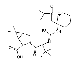 (1R,2S,5S)-6,6-Dimethyl-3-{3-methyl-N-[(1-{[(2-methyl-2-propanyl) sulfonyl]methyl}cyclohexyl)carbamoyl]-L-valyl}-3-azabicyclo[3.1.0 ]hexane-2-carboxylic acid
