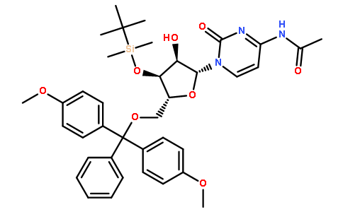 N-乙酰基-5-O-[双(4-甲氧基苯基)苯基甲基]-3-O-[(1,1-二甲基乙基)二甲基甲硅烷基]-胞苷