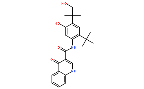 N-(2-(叔丁基)-5-羟基-4-(1-羟基-2-甲基丙烷-2-基)苯基)-4-氧代-1,4-二氢喹啉-3-羧酰胺