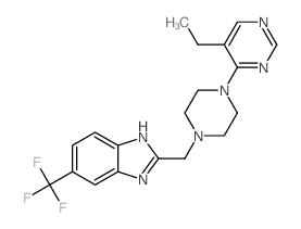 2-[[4-(5-乙基-4-嘧啶基)-1-哌嗪基]甲基]-6-(三氟甲基)-1H-苯并咪唑