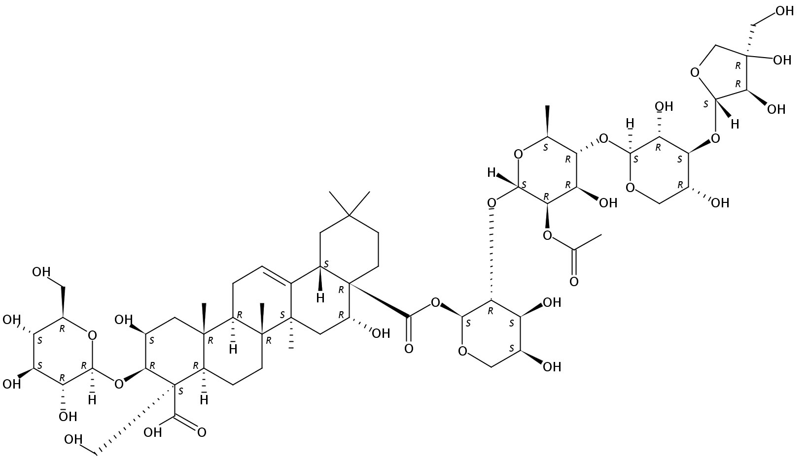 2-O-乙酰桔梗甙酸A对照品(标准品) | 1256935-30-4