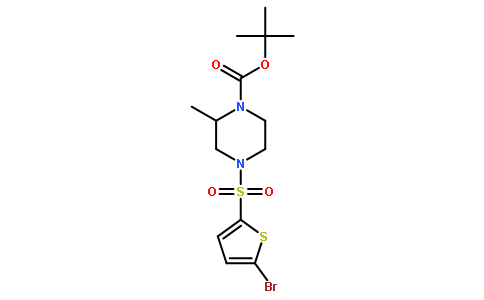 4-(5-溴-噻吩-2-磺酰基)-2-甲基-哌嗪-1-羧酸叔丁基酯