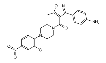 (3-(4-aminophenyl)-5-methylisoxazol-4-yl)(4-(2-chloro-4-nitrophenyl)piperazin-1-yl)methanone