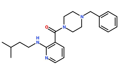 [2-[(3-甲基丁基)氨基]-3-吡啶基][4-(苯基甲基)-1-哌嗪基]甲酮 ，NSI-189