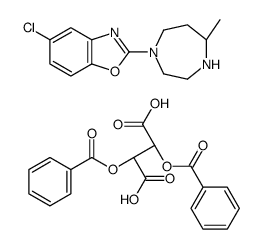 Butanedioic acid, 2,3-bis(benzoyloxy)-, (2S,3S)-, compd. with 5-chloro-2-[(5R)-hexahydro-5-methyl-1H-1,4-diazepin-1-yl]benzoxazo