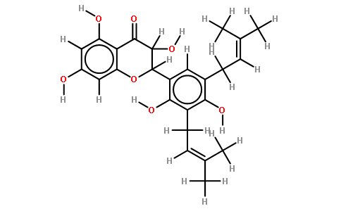 (2R,3R)-2-[2,4-二羟基-3,5-双(3-甲基丁基-2-己烯)苯基]-3,5,7-三羟基-2,3-二氢色烯-4-酮