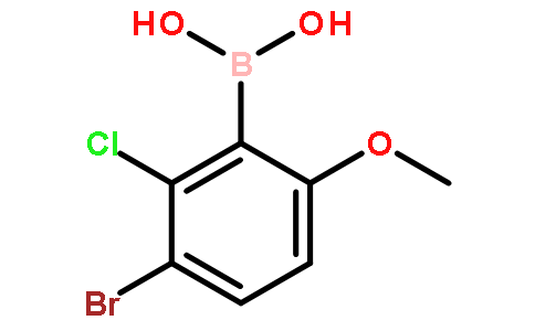 3-溴-2-氯-6-甲氧基苯硼酸
