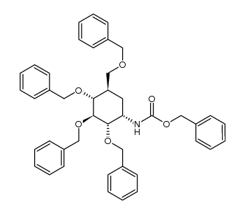 benzyl ((1S,2S,3S,4R,5R)-2,3,4-tris(benzyloxy)-5-((benzyloxy)methyl)cyclohexyl)carbamate
