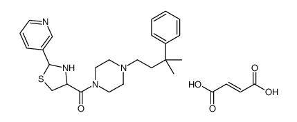 1-(3-甲基-3-苯基丁基)-4-(2-(3-吡啶基)噻唑烷-4-基羰基)哌嗪富马酸盐
