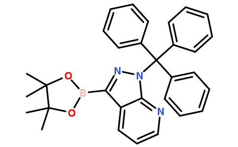 3-(4,4,5,5-四甲基-1,3,2-二噁硼烷-2-基)-1-三苯甲游基-吡唑并[5,4-b]吡啶