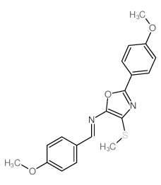 N-(4-甲氧苯亚甲基)-2-(4-甲氧苯基)-4-(甲基硫烷基)-1,3-噁唑-5-胺