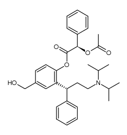 (R)-2-[3-(diisopropylamino)-1-phenylpropyl]-4-(hydroxymethyl)phenol (R)-2-acetoxy(phenyl)acetate