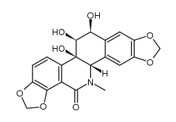 (-)-10b,11,12-trihydroxy-5-methyl-2,3:7,8-bis(methylenedioxy)-4b,10b,11,12-tetrahydrobenzo[c]phenanthridin-6(5H)-one