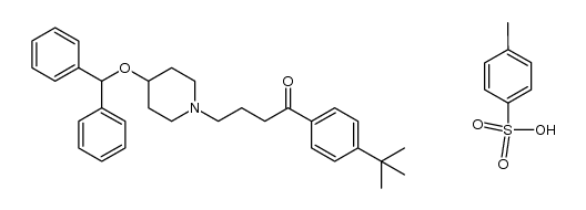 1-[4-(1,1-dimethylethyl)phenyl]-4-[4-(diphenylmethoxy)-1-piperidinyl]-1-butanone tosylate