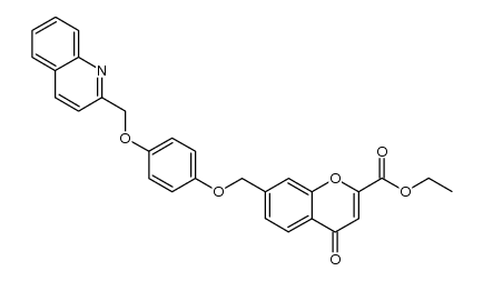 2-carboethoxy-7-(4-(quinolin-2-yl-methoxy)phenoxymethyl)-4-oxo-4H-1-benzopyran