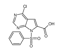 7-(benzenesulfonyl)-4-chloropyrrolo[2,3-d]pyrimidine-6-carboxylic acid