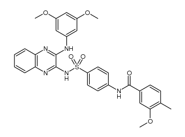 N-(4-(N-(3-((3,5-二甲氧基苯基)氨基)喹喔啉-2-基)氨磺酰)苯基)-3-甲氧基-4-甲基苯甲酰胺