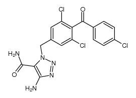 4-amino-1-(3,5-dichloro-4-(4-chlorobenzoyl)benzyl)-1H-1,2,3-triazole-5-carboxamide