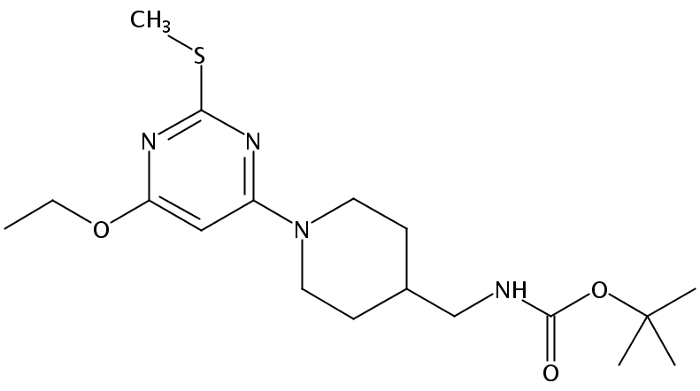 [1(6-乙氧基-2-甲硫基-嘧啶-4-基-哌啶-4-基甲基-氨基甲酸叔丁基酯