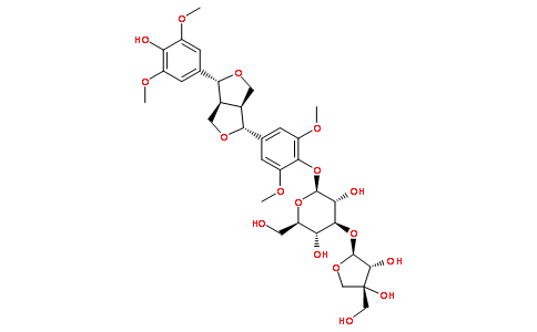 （-）-丁香树脂酚-4-O-β-D-呋喃芹糖基-（1＞2）-β-D-