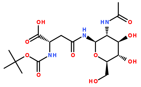 Nω-(2-乙酰氨基-2-脱氧-β-D-吡喃葡萄糖酰基)-Nα-(叔丁氧羰基)-L-天冬酰胺