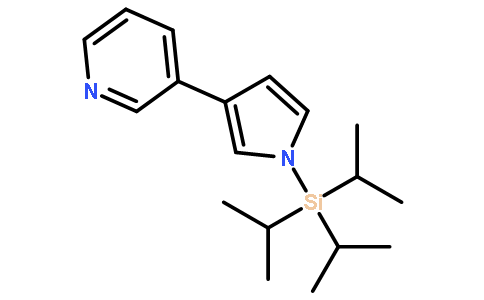 吡啶,  3-[1-[三(1-甲基乙基)甲硅烷基]-1H-吡咯-3-基]-