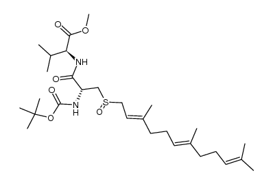 (2S)-methyl 2-((2R)-2-((tert-butoxycarbonyl)amino)-3-(((2E,6E)-3,7,11-trimethyldodeca-2,6,10-trien-1-yl)sulfinyl)propanamido)-3-methylbutanoate