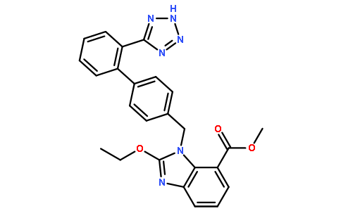 2-乙氧基-1-[[(2’-(1H-四唑-5-基)联苯-4-基)甲基]苯并咪唑]-7-甲酸乙酯