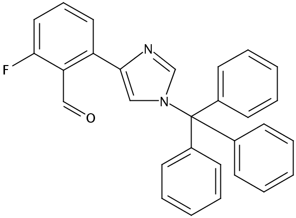 2-Fluoro-6-[1-(triphenylmethyl)-1H-imidazol-4-yl]benzaldehyde