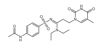 N1,N1-diethyl-N2-(4-acetoamidobenzene-1-sulfonyl)-3-(5-methyl-2,4-dioxo-3,4-dihydropyrimidin-1(2H)-yl)-propanamidine