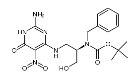 2-amino-6-[[2'(R)-[N-(tert-butoxycarbonyl)-N-benzylamino]-3'-hydroxypropyl]amino]-5-nitro-4(3H)-pyrimidinone
