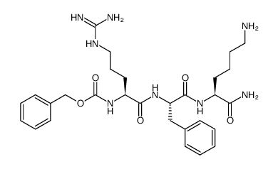 benzyl ((S)-1-(((S)-1-(((S)-1,6-diamino-1-oxohexan-2-yl)amino)-1-oxo-3-phenylpropan-2-yl)amino)-5-guanidino-1-oxopentan-2-yl)carbamate