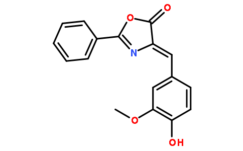 5(4H)-噁唑酮,  4-[(4-羟基-3-甲氧苯基)亚甲基]-2-苯基-
