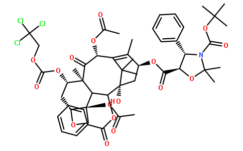 13-{[(3-t-叔丁氧羰基)-2,2-二甲基-4S-苯基-1,3-恶唑烷-5R-基]甲酰基}-7-O-(2,2,2-三氯乙基)氧基]羰基)浆果赤霉素III