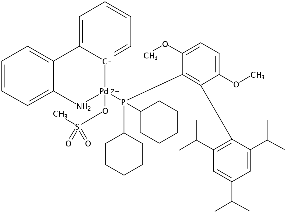 甲烷磺酸(2-二环己基膦)-3,6-二甲氧基-2',4',6'-三异丙基-1,1'-联苯)(2'-氨基-1,1'-联苯-2-基)钯(II)