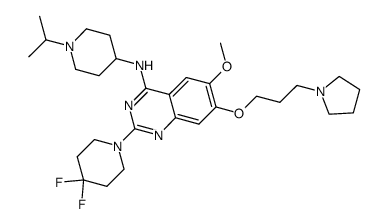 2-(4,4-二氟-1-哌啶基)-6-甲氧基-N-[1-异丙基-4-哌啶基]-7-[3-(1-吡咯烷基)丙氧基]-4-喹唑啉胺