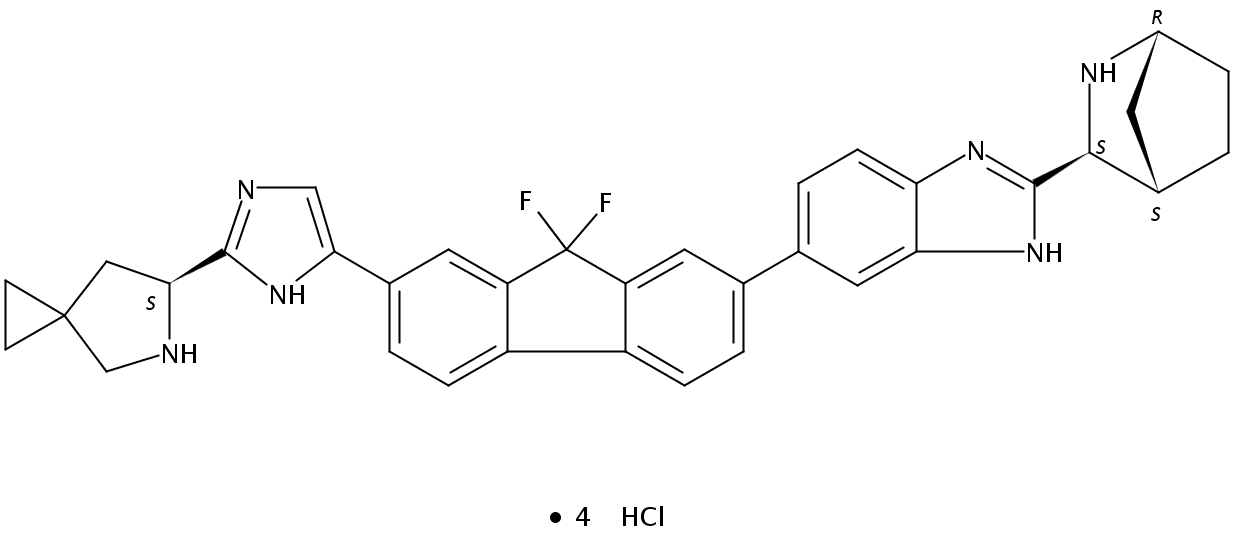 (6S)-6-[5-[7-[2-(1R,3S,4S)-2-氮杂双环[2.2.1]庚烷-3-基-1H-苯并咪唑-6-基]-9,9-二氟-9H-芴-2-基]-1H-咪唑-2-基]-5-氮杂螺[2.4]庚烷