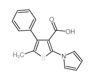 5-methyl-4-phenyl-2-(1H-pyrrol-1-yl)thiophene-3-carboxylic acid (en)3-Thiophenecarboxylic acid, 5-methyl-4-phenyl-2-(1H-pyrrol-1-yl)- (en)