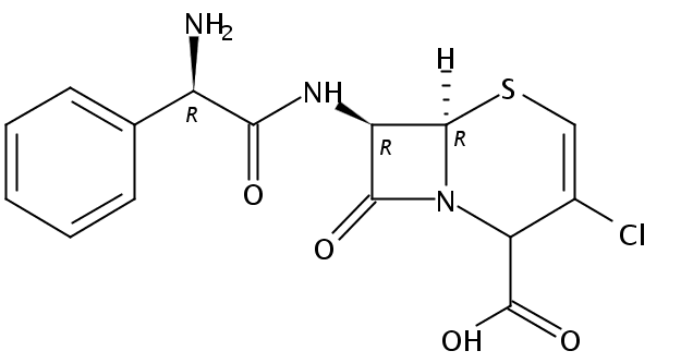 头孢克洛化学结构式图片