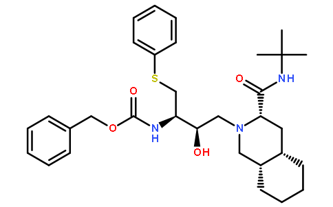 苯甲基 {(1R,2R)-3-[(3S,4aS,8aS)-3-(叔-丁基氨基甲酰)八氢异喹啉-2(1H)-基]-2-羟基-1-[(苯基硫烷基)甲基]丙基}氨基甲酸酯
