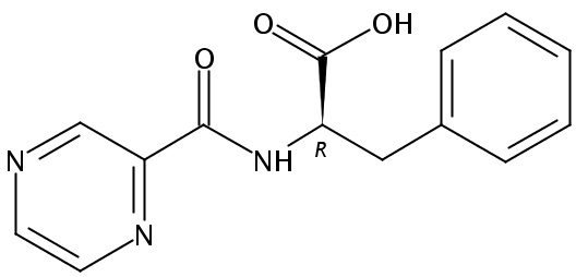(R)-3-苯基-2-(吡嗪-2-甲酰胺)丙酸